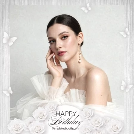 White Party Photo Booth Template
