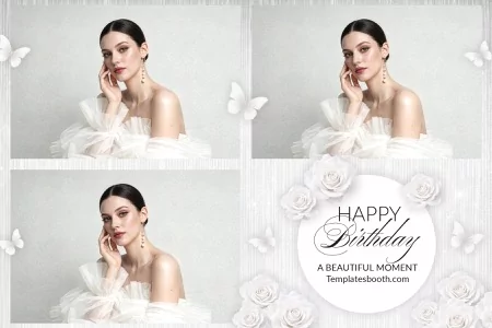 White Party Photo Booth Template