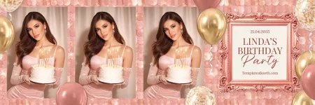 Pink Gold Party Photo Booth Template