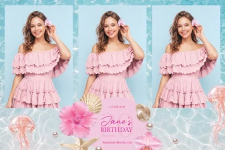 Summer Party Photo Booth Template