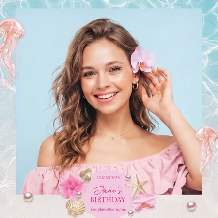 Summer Party Photo Booth Template