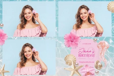 Summer Party Photo Booth Template