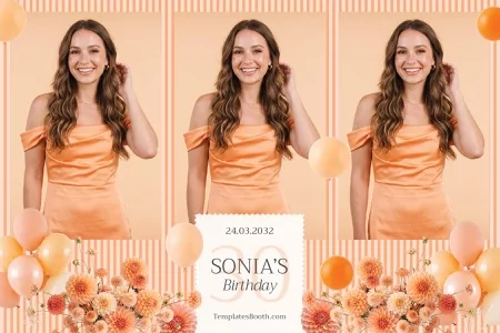 Orange Party Photo Booth Template