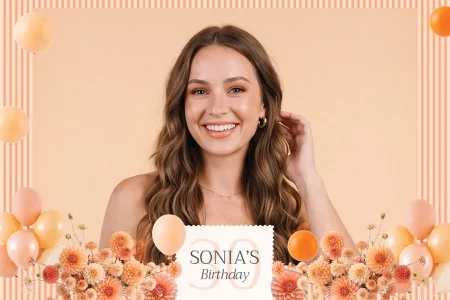 Orange Party Photo Booth Template