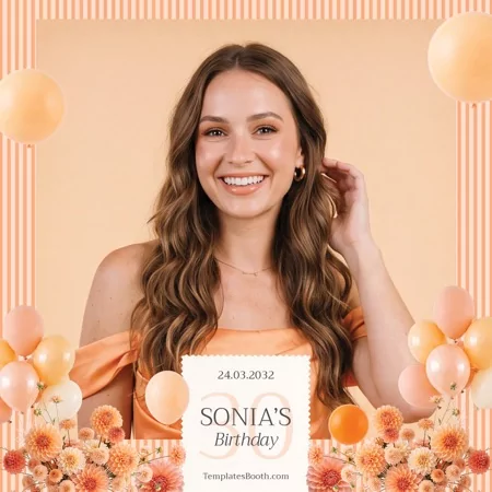 Orange Party Photo Booth Template