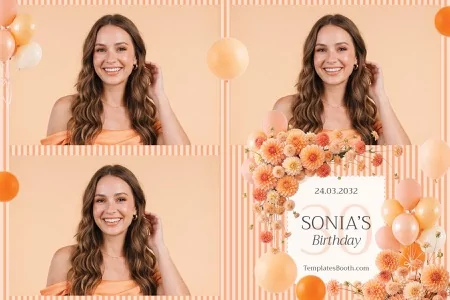 Orange Party Photo Booth Template