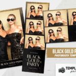 Black Gold Party Photo Booth Template