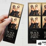 Black Gold Party Photo Booth Template Preview