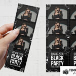 Black Party Photo Booth Template Preview