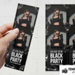 Black Party Photo Booth Template Preview
