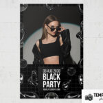 Black Party Photo Booth Template Preview