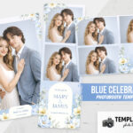 Blue Celebration Photo Booth Template