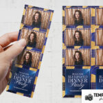Blue Gold Dinner Party Photo Booth Template Preview