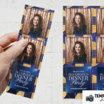 Blue Gold Dinner Party Photo Booth Template Preview