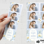 Aperçu du modèle de célébration bleue pour photobooth