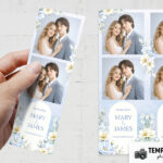 Aperçu du modèle de célébration bleue pour photobooth