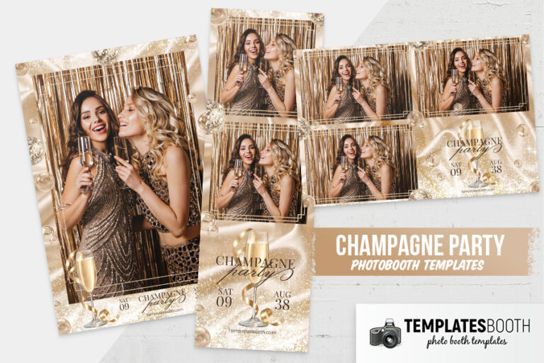 Champagne Party Photo Booth Template