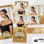 Free Gold Party Photo Booth Template