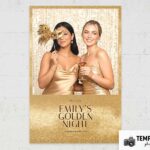 Golden Theme Party Photo Booth Template Preview