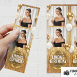 Aperçu du modèle gratuit de fête dorée pour photobooth