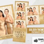 Golden Theme Party Photo Booth Template
