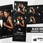 Midnight Black Party Photo Booth Template
