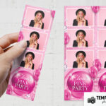 Pink Party Photo Booth Template Preview
