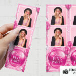 Pink Party Photo Booth Template Preview