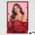 Red Party Photo Booth Template Preview