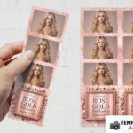 Rose Gold Party Photo Booth Template Preview