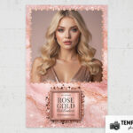 Rose Gold Party Photo Booth Template Preview