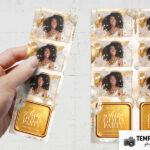 White Gold Party Photo Booth Template Preview