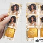 White Gold Party Photo Booth Template Preview