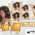 White Gold Party Photo Booth Template