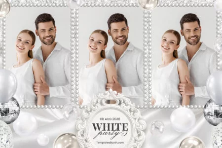 White Party Photo Booth Template