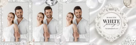 White Party Photo Booth Template
