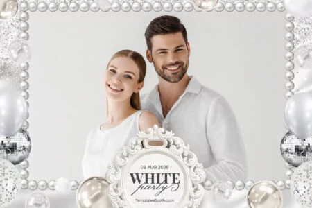 White Party Photo Booth Template