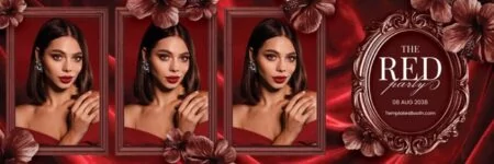 Red Party Photo Booth Template