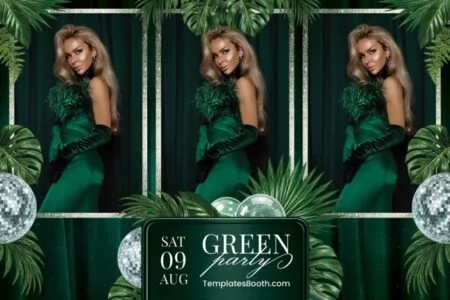 Green Party Photo Booth Template