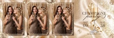 Champagne Party Photo Booth Template