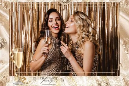 Champagne Party Photo Booth Template