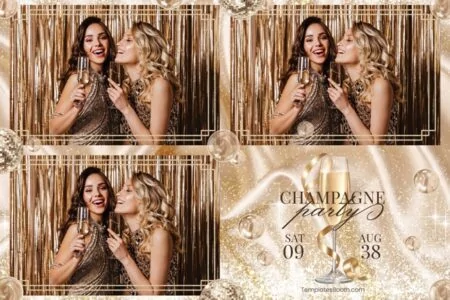 Champagne Party Photo Booth Template