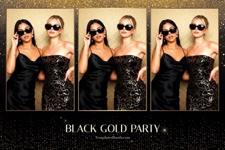 Black Gold Party Photo Booth Template