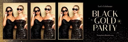 Black Gold Party Photo Booth Template