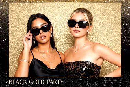 Black Gold Party Photo Booth Template