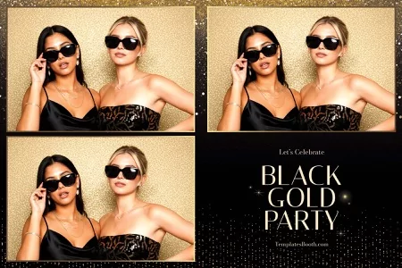 Black Gold Party Photo Booth Template