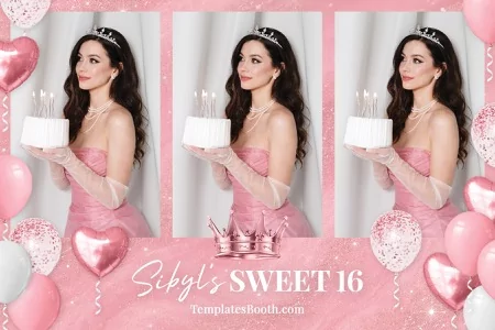 Sweet 16 Party Photo Booth Template