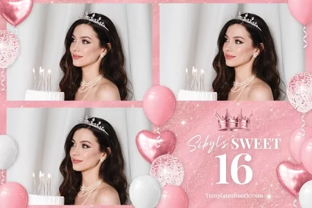 Sweet 16 Party Photo Booth Template