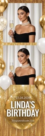 Free Gold Party Photo Booth Template