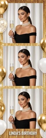 Free Gold Party Photo Booth Template